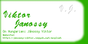 viktor janossy business card