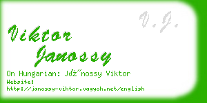 viktor janossy business card